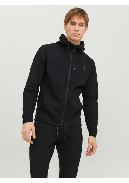 12240595 On Fermuarlı 2 Cep Parca Detaylı Kapusonlu Sweat