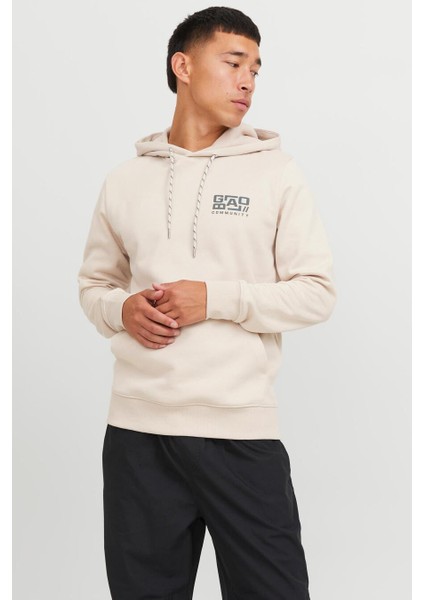 12242225 Gogus Yazılı Kapusonlu 2 Iplık Sardonlu Sweat
