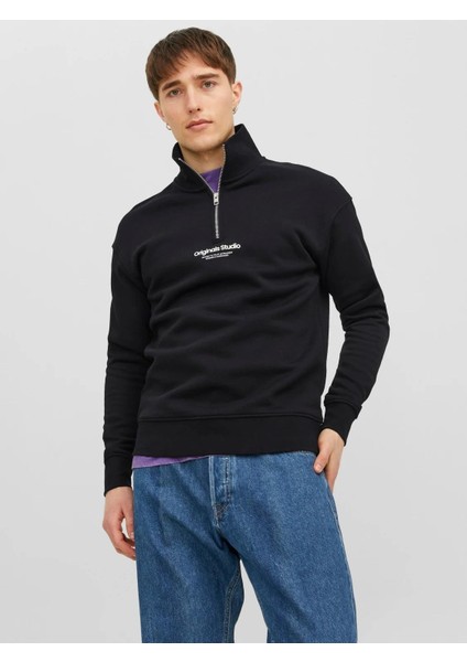 12241777 Orıgınals Studıo Onden Yazılı Fermuarlı Sweatshırt