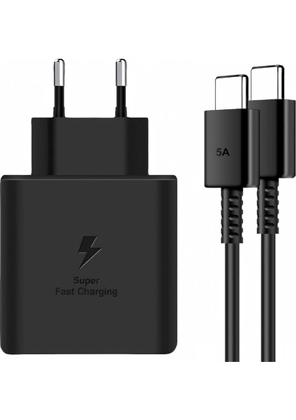 Yüksek Kaliteli 65W Pd Güç Adaptörü ve Kablosu 2 USB C Sam Için Bağlantı Noktaları ve USB A Bağlantı Noktası Süper Hızlı Şarj Seti