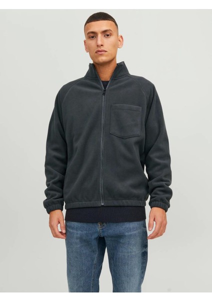 12241924 On Fermuarlı Alt Lastıklı Polar Sweat