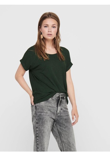 15106662 Acık Yaka Kol Katlamalı Kısa Kol T-Shirt fiyatları