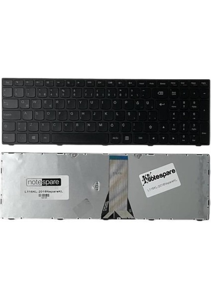 Lenovo ile Uyumlu G50-45 Type 80J1, G50-45 Type 80MQ Notebook Klavye Siyah Tr