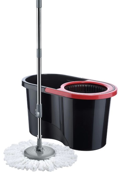 Tilbe Home 360 Derece Döner Başlıklı Lüx Temizlik Kova Microfiber Mop Paspas Seti 16 Litre