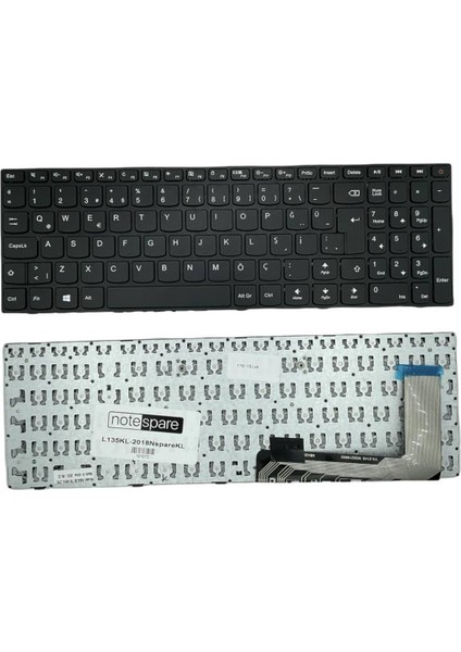 Lenovo ile Uyumlu V110-17IKB Type 80V2, V110-17ISK Type 80VM Notebook Klavye Siyah Tr