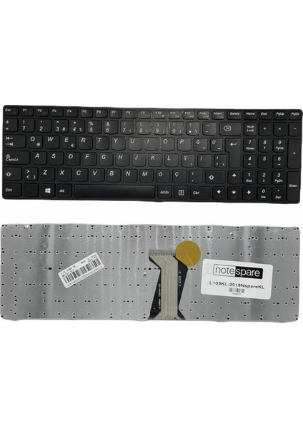 Lenovo ile Uyumlu Ideapad Z580 Type 20135, Z580 Type 2151 Notebook Klavye Siyah Tr