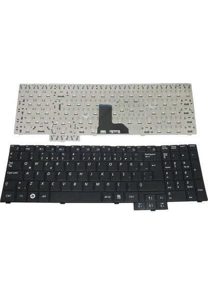 Samsung ile Uyumlu NP-RV510-A05TR, NP-RV510-A06TR Notebook Klavye Siyah Tr