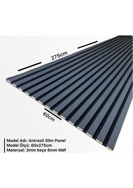 Antrasit Slim Panel 60CM