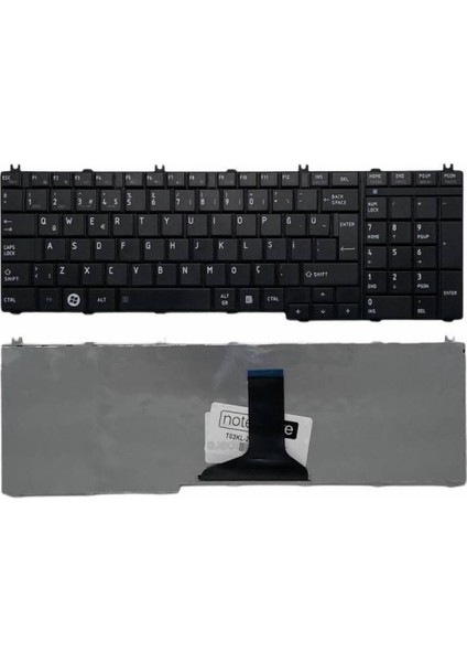 Toshiba ile Uyumlu Satellite C660-1EN, C660-1EP, C660-1EQ, C660-1EV Notebook Klavye Siyah Tr