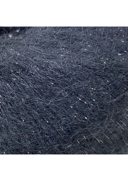Tiftik Süper Ince Simli El Örgü Ipliği 50 gr Siyah fiyatları