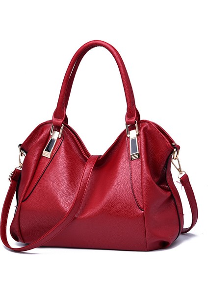 Moda Yumuşak Deri Çanta Büyük Kapasiteli Kadın Çantası Omuz Crossbody Çanta (Yurt Dışından)