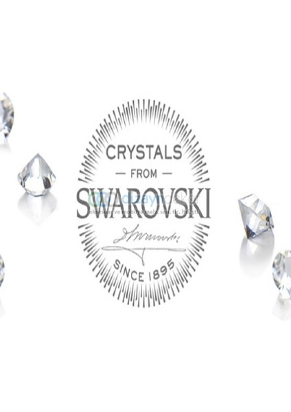 Swarovski Taşlı Tekli Mini A.altın Krem