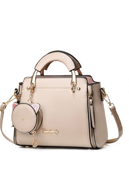 Şık ve Tatlı Bayan Çanta Gündelik Kişilik Kedi Omuz Crossbody Çanta (Yurt Dışından)