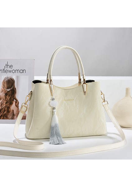 Anneler Günü Hediyesi Moda Çanta Beyaz Büyük Kapasiteli Bayanlar Crossbody Çanta (Yurt Dışından)