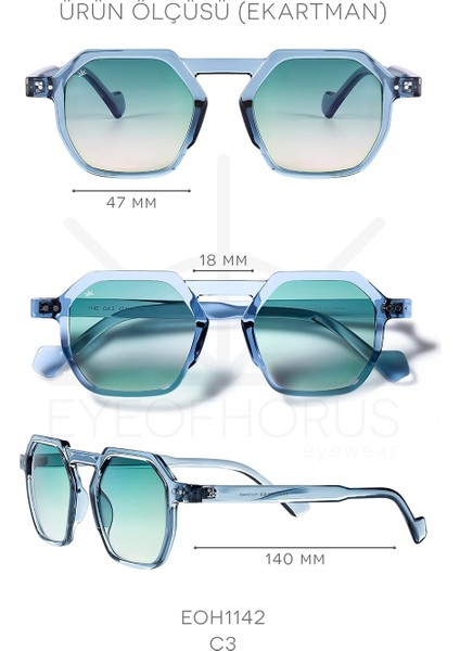 EOH1142 C3 Mavi Unisex Güneş Gözlüğü
