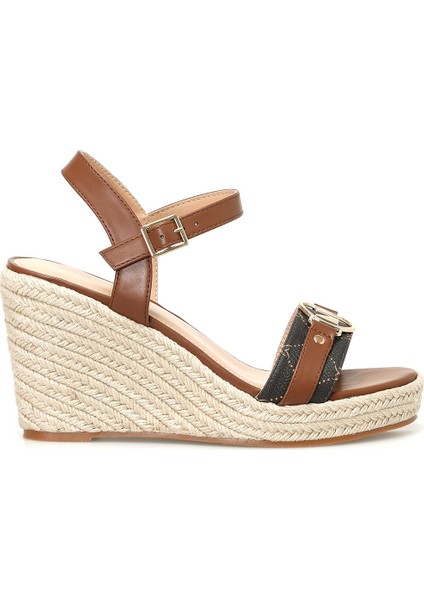 Oprena 4fx Kahverengi Kadın Dolgu Topuk Sandalet