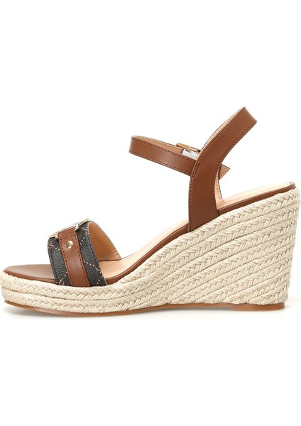 Oprena 4fx Kahverengi Kadın Dolgu Topuk Sandalet modelleri