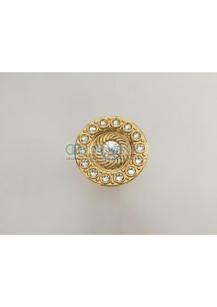Swarovski Taşlı Tekli Midi Altın