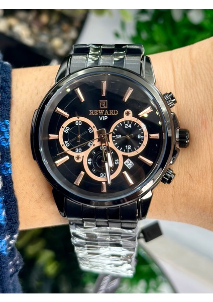 Yeni Sezon Su Geçirmez Takvimli Aktif Fonksiyonlu Çelik Kordonlu Erkek Kol Saati 2 Yıl Garantili