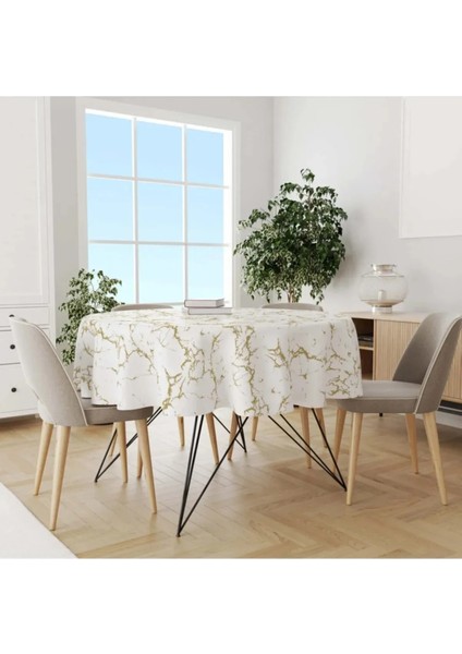 Pvc Silinebilir Muşamba Yuvarlak Masa Örtüsü Çap 140CM