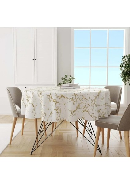 Pvc Silinebilir Muşamba Yuvarlak Masa Örtüsü Çap 140CM