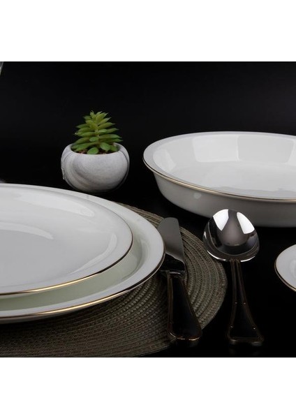 Alaia Black Gold 12 Kişilik 60 Parça Yemek Takımı