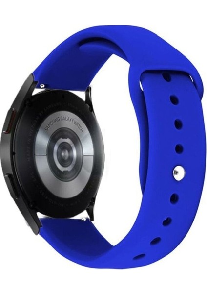 Samsung Galaxy Watch Uyumlu Kordon Silikon Yumuşak Esnek A+ Kalite Spor Kayış, Saks Mavi