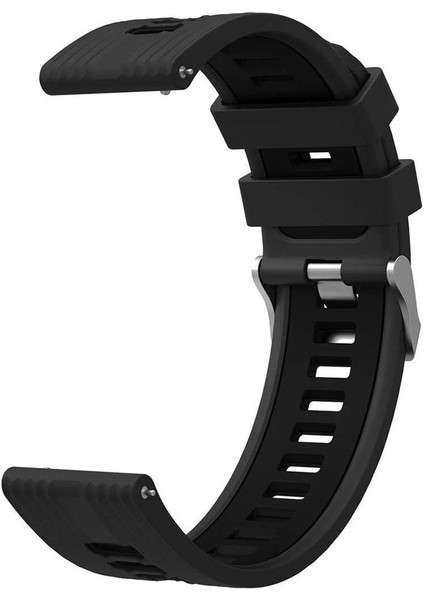 Huawei Uyumlu Kordon Silikon Çift Renkli Spor Esnek Kayış, Siyah modelleri