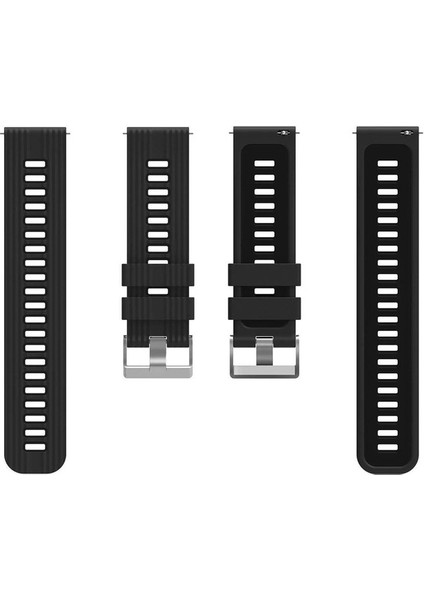 Huawei Uyumlu Kordon Silikon Çift Renkli Spor Esnek Kayış, Siyah fırsatları