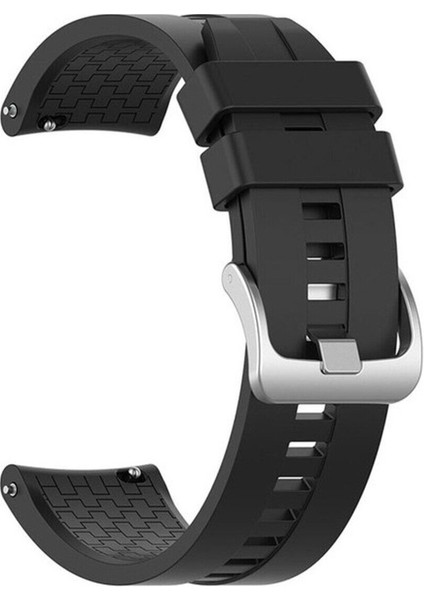 Samsung Galaxy Watch Uyumlu Kordon Silikon Spor Suya Dayanıklı Kayış, Siyah fırsatları