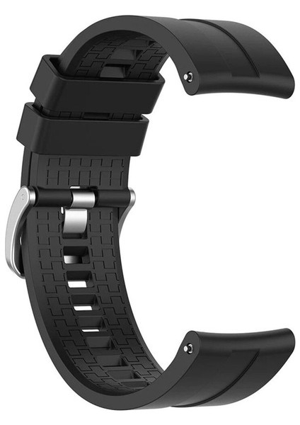 Samsung Galaxy Watch Uyumlu Kordon Silikon Spor Suya Dayanıklı Kayış, Siyah indirimleri