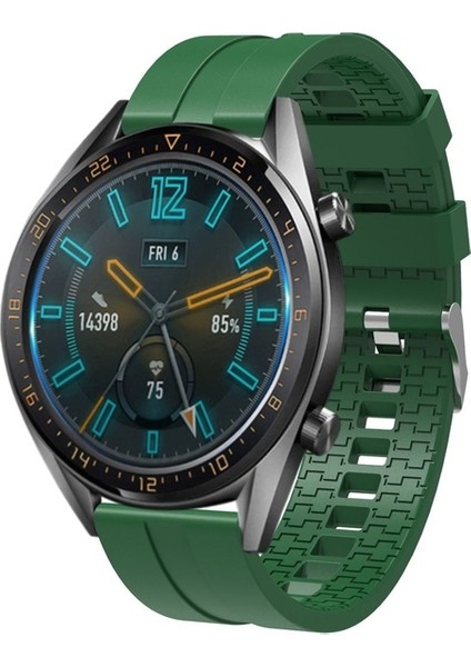 Huawei Uyumlu Kordon Silikon Spor Suya Dayanıklı Kayış, Yeşil fiyatları