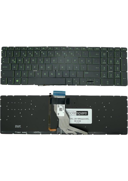Hp ile Uyumlu 15S-FQ2019NT, 15S-FQ2023NT, 15S-FQ2027NT, 15S-FQ2028NT Işıklı Klavye Yeşil Tr