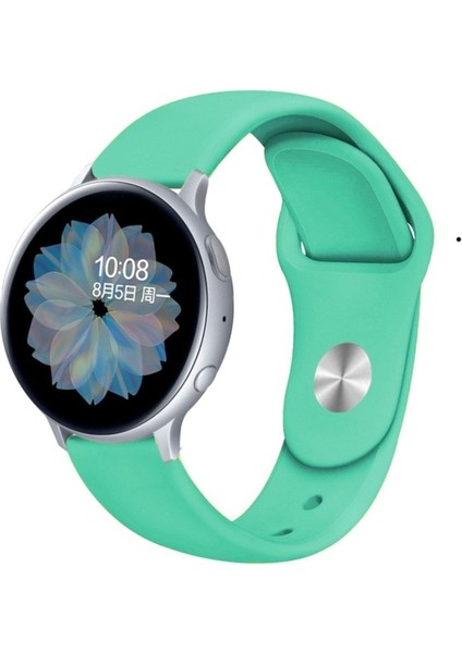 Samsung Galaxy Watch Active Uyumlu Kordon Silikon Yumuşak Esnek A+ Kalite Spor Kayış, Turkuaz