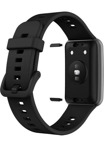 Huawei Watch Fit / Fit Elegant Uyumlu Kordon Silikon Yumuşak Suya Dayanıklı Esnek Spor Kayış, Siyah fırsatları