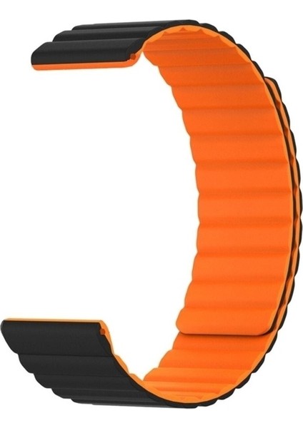 Samsung Galaxy Watch Uyumlu Kordon Suni Deri Bakla Tasarımlı Kayış, Siyah-Tur