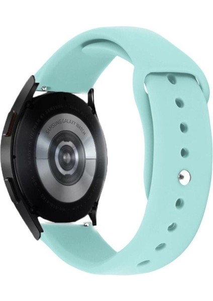 Samsung Galaxy Watch Active Uyumlu Kordon Silikon Yumuşak Esnek A+ Kalite Spor Kayış, Su Yeşil