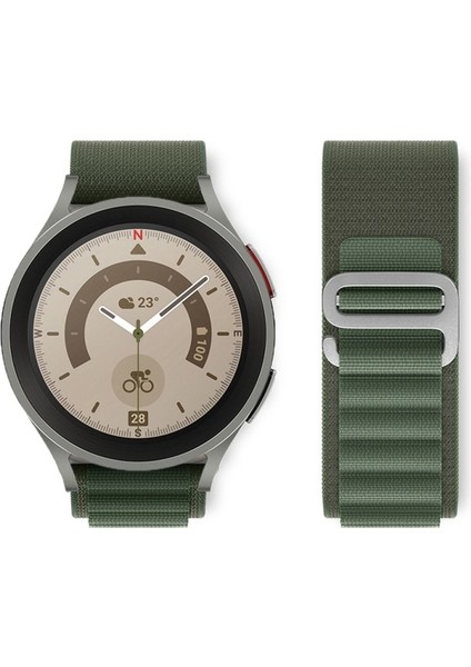 Huawei Uyumlu Kordon Alpine Loop Örgü Işlemeli Kumaş Kayış, Yeşil modelleri