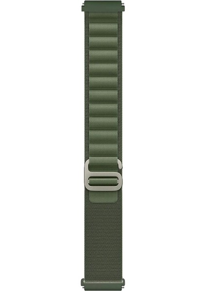 Huawei Uyumlu Kordon Alpine Loop Örgü Işlemeli Kumaş Kayış, Yeşil indirimleri