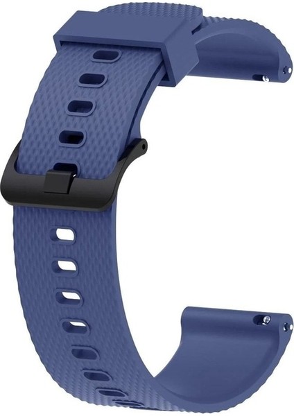 Samsung Galaxy Gear Sport Uyumlu Kordon Silikon Yumuşak Esnek Spor Kayış, Lacivert