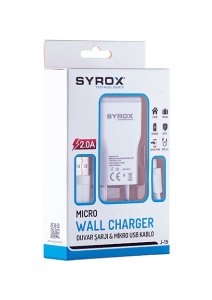 J15 2.0 Amper Micro Şarj Cihazı