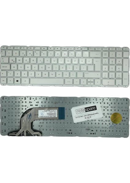 Hp ile Uyumlu Compaq 15-A, 15-A000, 15-A100 Notebook Klavye Beyaz Tr