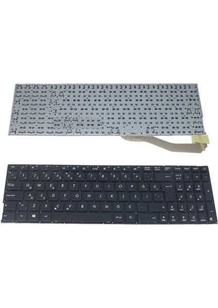Asus ile Uyumlu Vivobook 15 X540UA-GO2902T, 15 X540UA-GO748T Notebook Klavye Siyah Tr