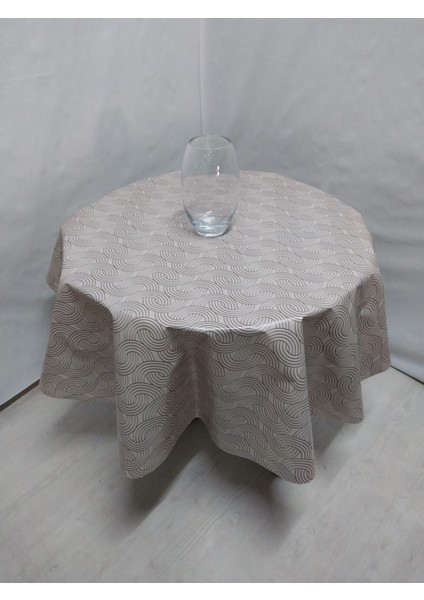 Pvc Silinebilir Muşamba Yuvarlak Masa Örtüsü Çap 140CM