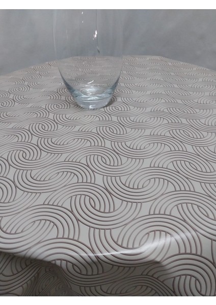 Pvc Silinebilir Muşamba Yuvarlak Masa Örtüsü Çap 140CM