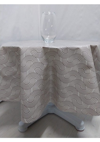 Pvc Silinebilir Muşamba Yuvarlak Masa Örtüsü Çap 140CM