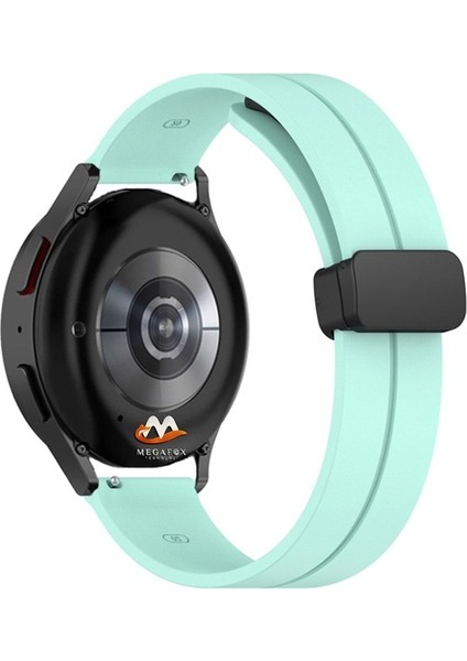 Xiaomi Mi Watch Uyumlu Kordon Silikon Magnetik Tokalı Spor Kayış, Açık Yeşil
