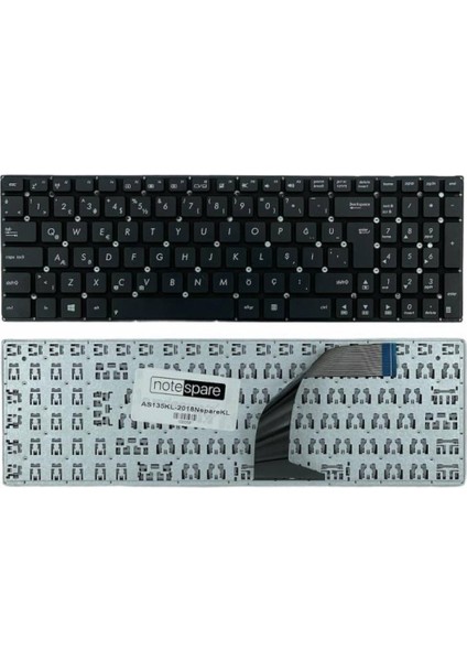 Asus ile Uyumlu P550LC, P550LD, P550LDV, P550LN, R510, R510C Notebook Klavye Siyah Tr