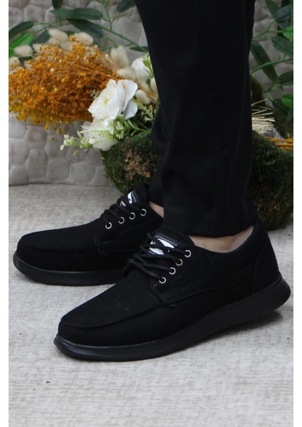 Dks 023 Siyah Hafif Rahat Keten Sneaker Erkek Ayakkabı modelleri