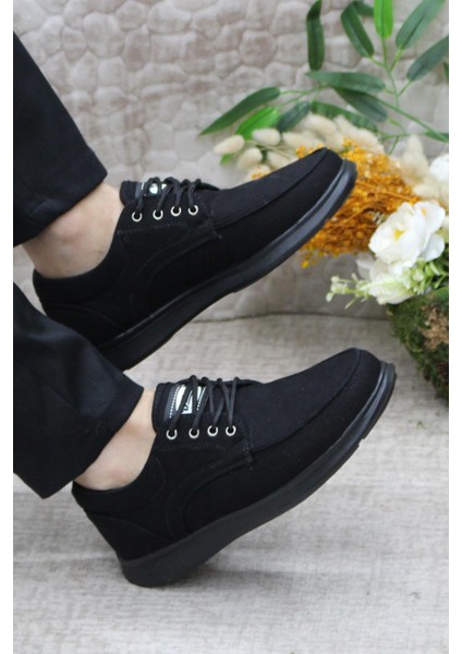 Dks 023 Siyah Hafif Rahat Keten Sneaker Erkek Ayakkabı indirimleri